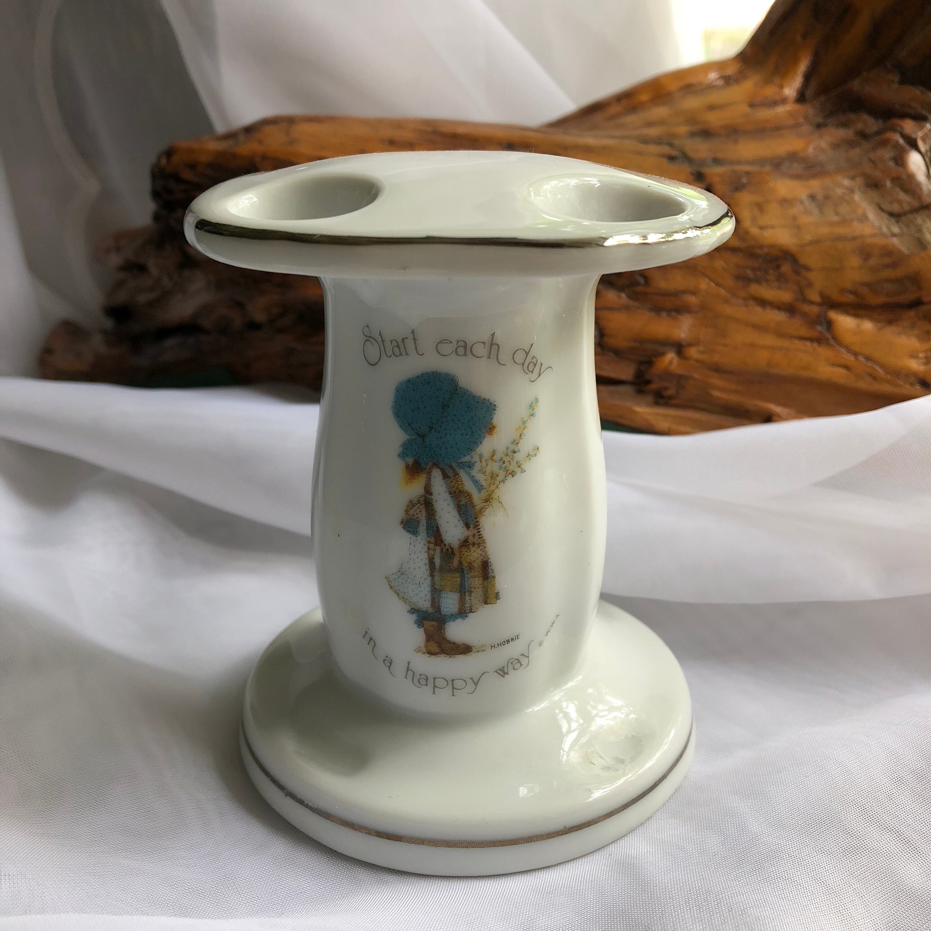 Vintage Holly Hobbie Genuine Porcelain Toothbrush Holder Etsy