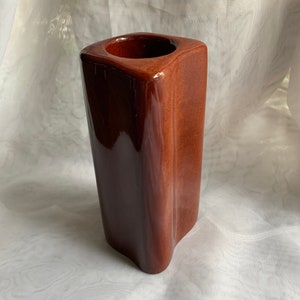 Vintage Mcm Carved Genuine Barbados Mahogany Bud Vase by Medford Mahogany Creations image 1