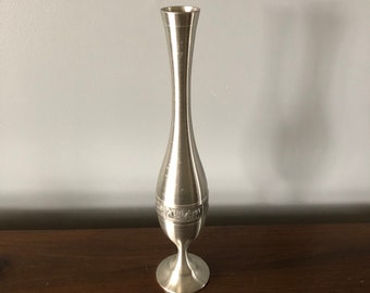 Vintage Pewter Bud Vase Signed Kings Pewter Thailand