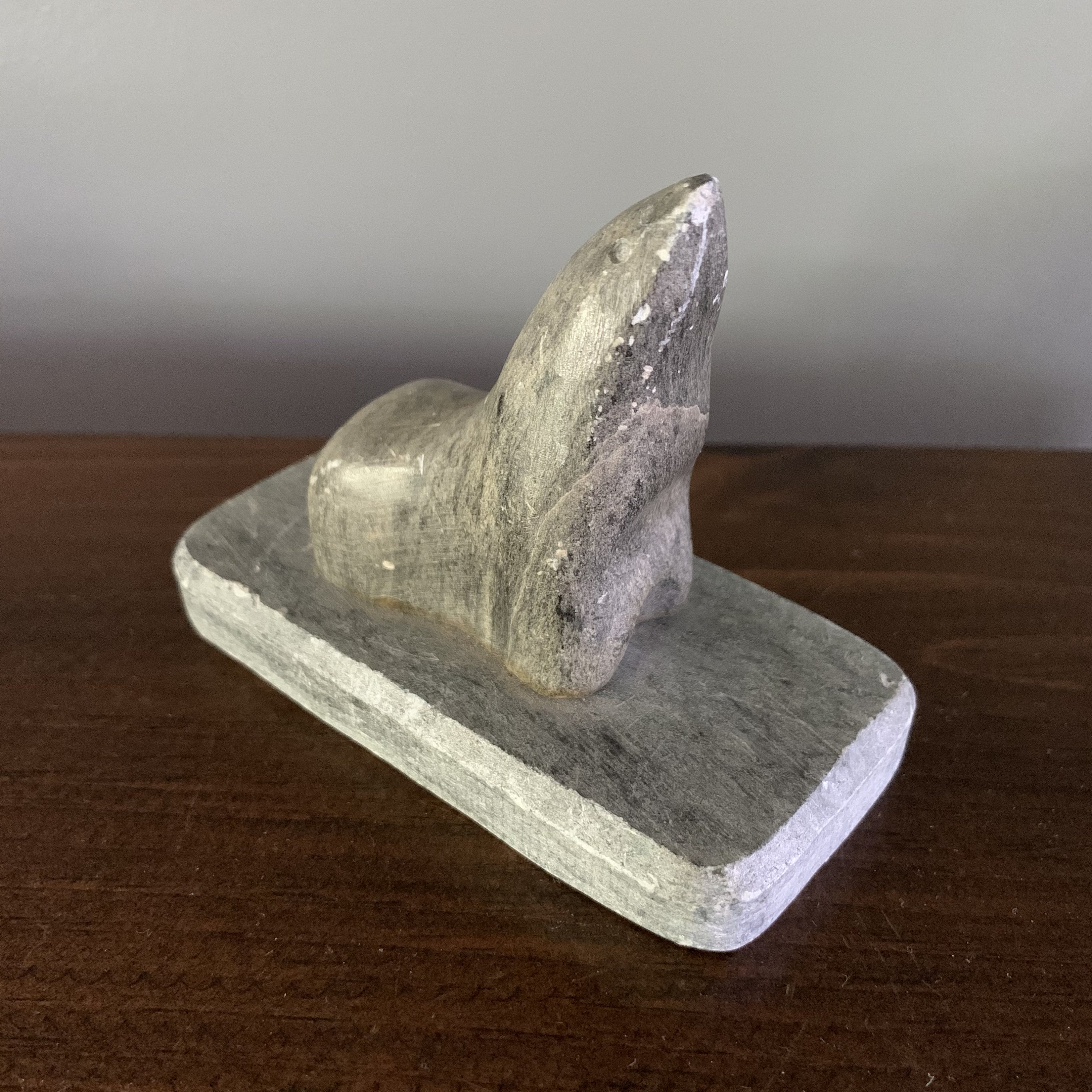 Vintage Genuine Soapstone Seal Carving Etsy Canada