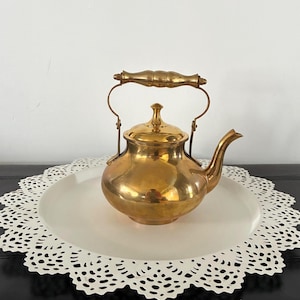 Vintage Small Brass Tea Pot/Tea Kettle, made in India
