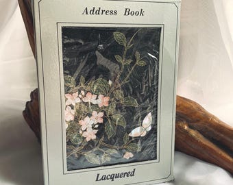 Vintage Lacquer Address Book - Made in Taiwan