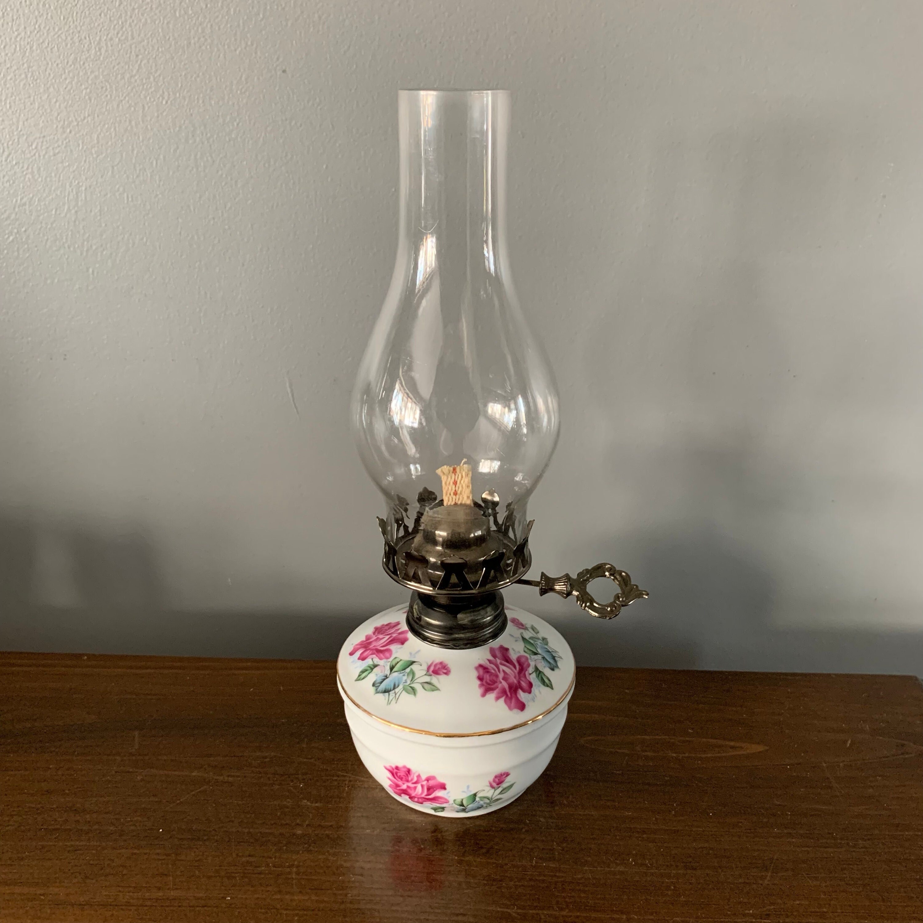 Antique ceramic oil lamps deals