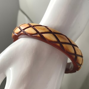 Vintage Carved/Molded Resin Bangle/Bracelet