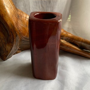 Vintage Mcm Carved Genuine Barbados Mahogany Bud Vase by Medford Mahogany Creations image 4