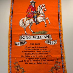 Vintage  King William The Sash - 12th. July - 1690 Cotton Tea/Dish Towel