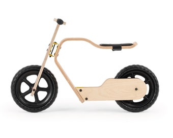 Wooden balance bike, Wood bicycle, Kids bicycle, Montessori materials, Toddler bike, Toddler gift 3 Stage Height