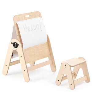Montessori wooden kids play table set with Writing Board, Toddler table set, Preschool Learning table or chair, Play table Table for Kids immagine 5