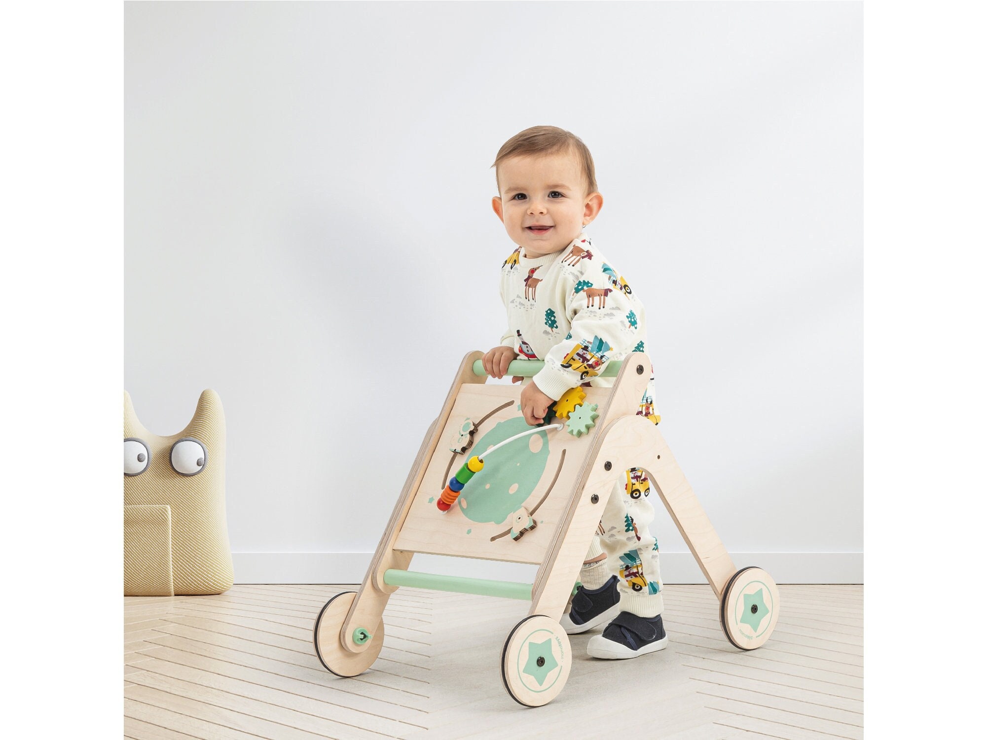 Wooden Activity Table and Baby Walker Adjustable Wheel Speed Safe Baby Walker Birthday Gift Etsy
