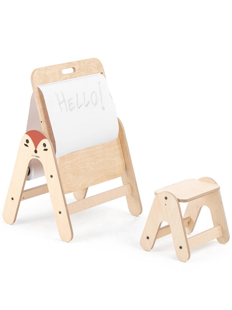 Montessori wooden kids play table set with Writing Board, Toddler table set, Preschool Learning table or chair, Play table Table for Kids immagine 3