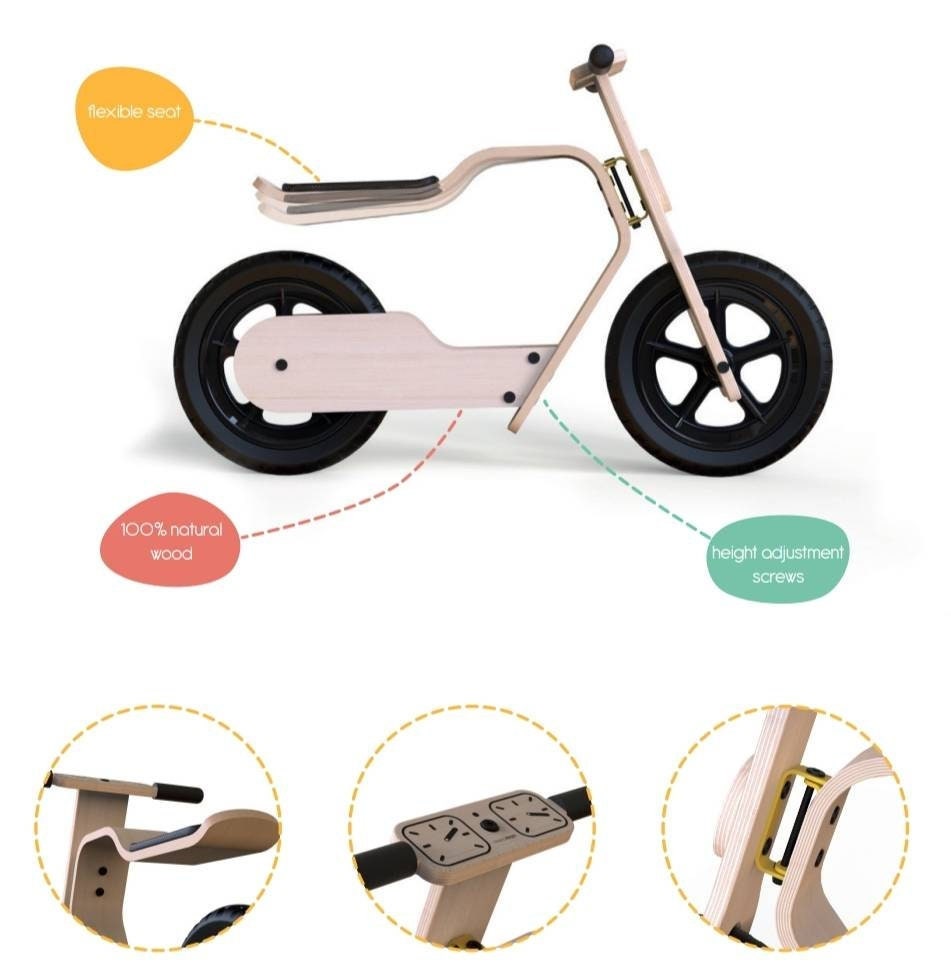 Boys wooden cheap balance bike