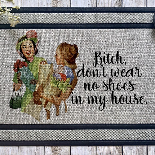 Home of the Wicked Bitch Custom Handpainted Funny Doormat by Etsy