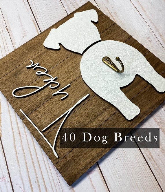 wooden dog leash holder etsy
