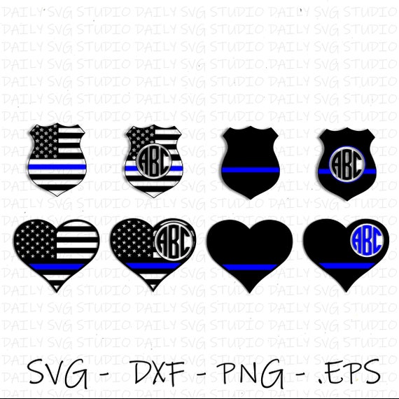 Thin Blue Line Svg Police Flag
