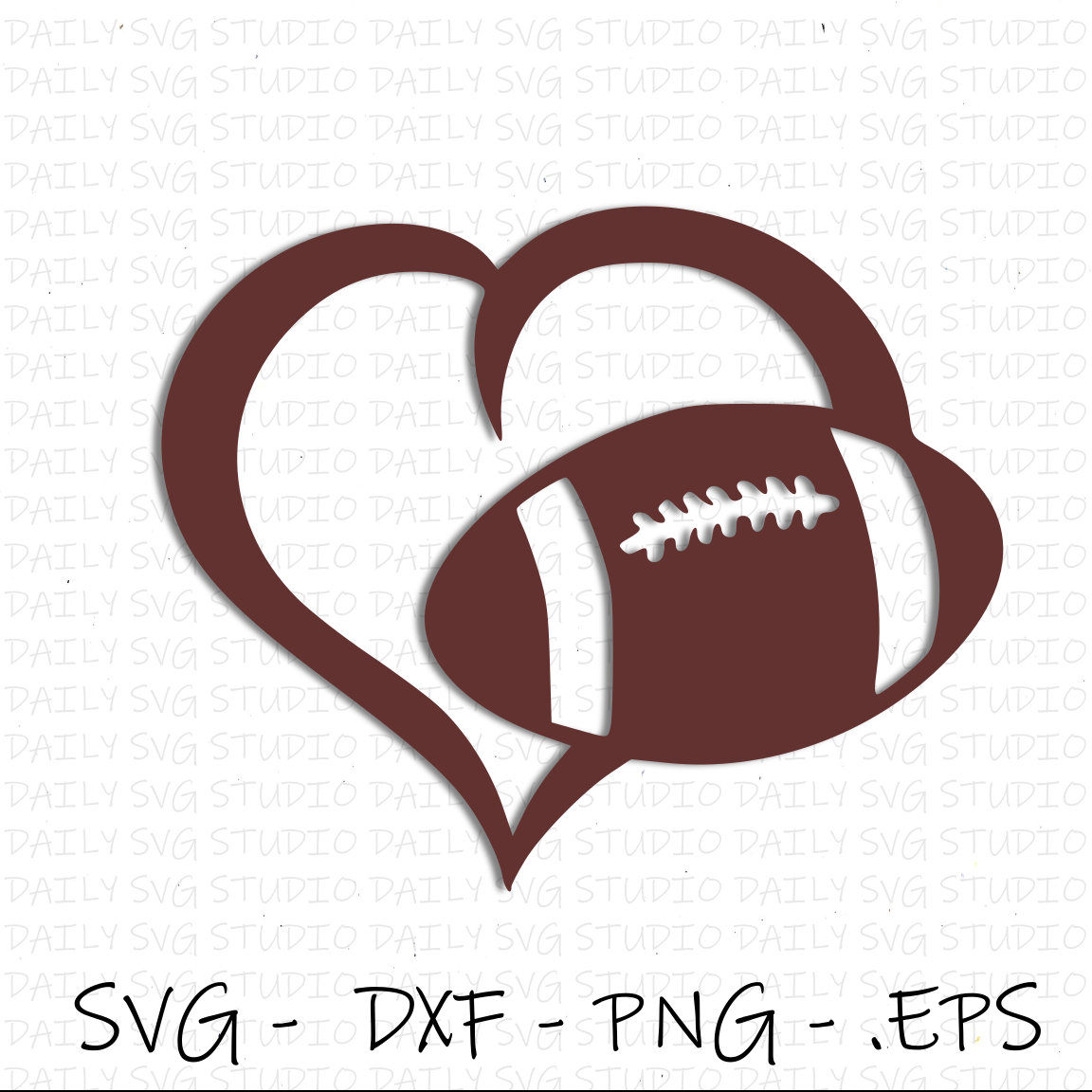 Download Football Heart Svg Football SVG Cute svg Girly Cutfiles | Etsy