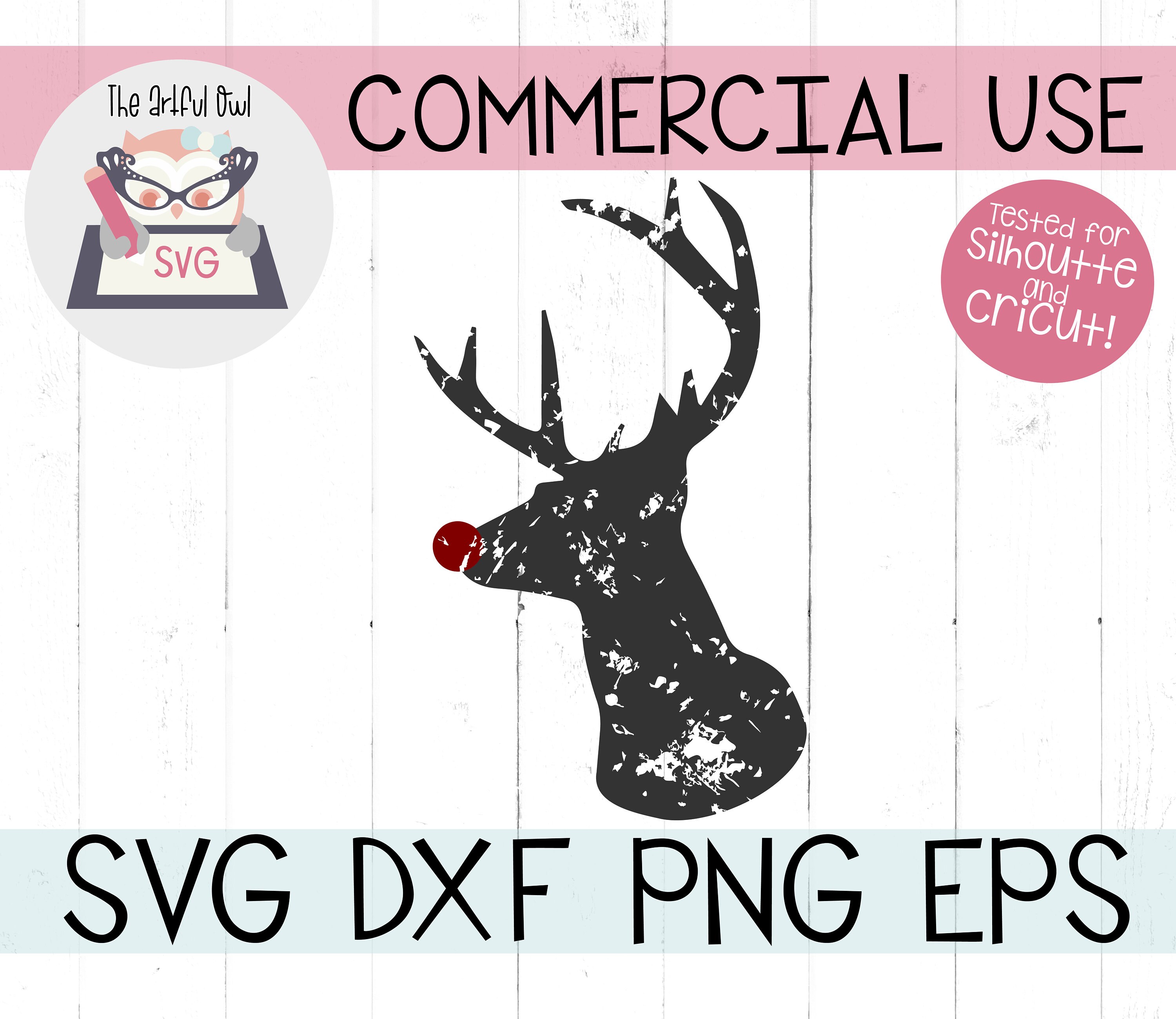 Download Distressed Reindeer SVG Christmas SVG Rustic Winter svg | Etsy