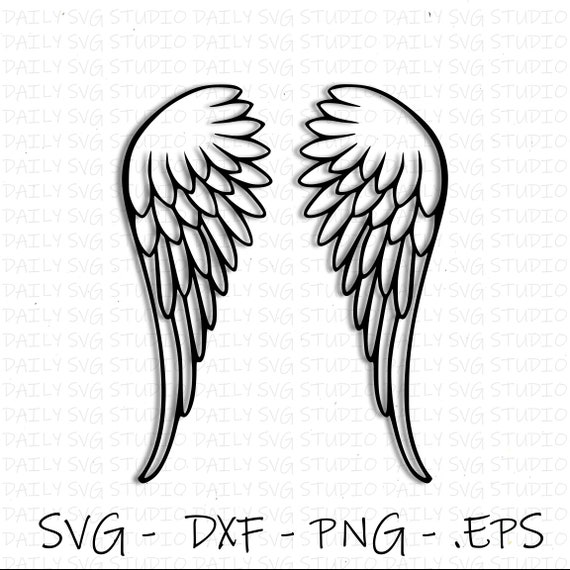 Download Angel Wings SVG Wings SVG Eps dxf png jpg Digital Cut | Etsy