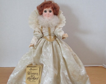 Vintage Effanbee Queen Elizabeth Doll - Collectible Retro Porcelain Doll
