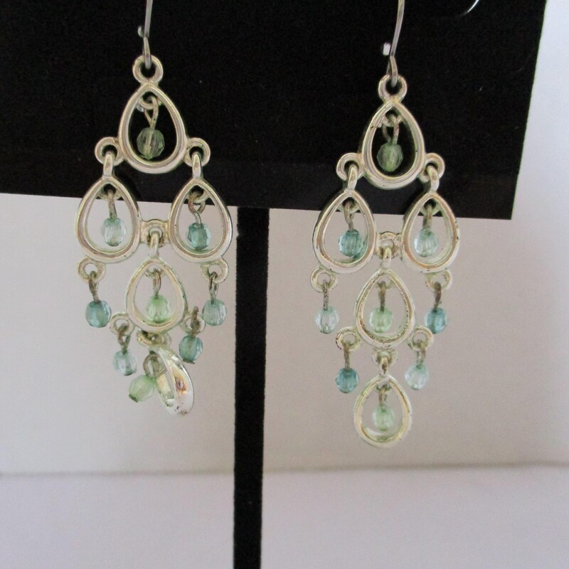 Boucles D'oreilles Pendantes Chandelier En Coquillage Léger - Double Cercle - Occasion Excellent état