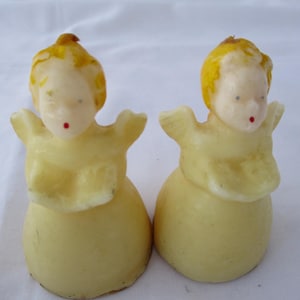 Vintage Tavern Singing Angels Candle - Socony-Vacuum Novelty Christmas Decor