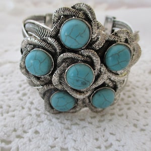 Vintage, Faux Turquoise, Cuff Bracelet