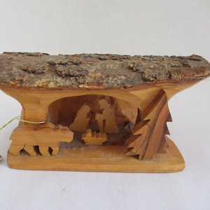 Olive Wood Nativity Scene: Handmade Bethlehem Christian Decor