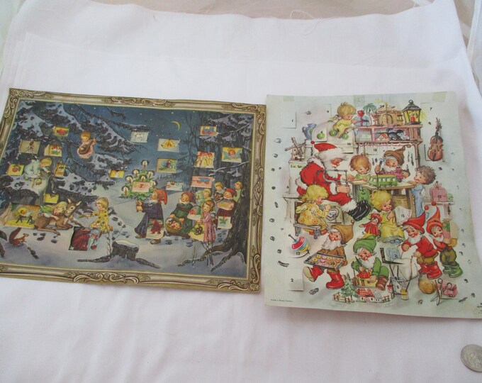 Vintage Paper Advent Calendars Etsy