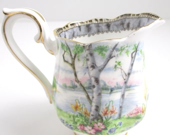Royal Albert Creamer, "Silver Birch" Pattern Bone China