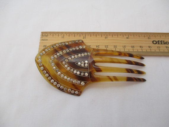 Vintage Faux Tortoise Shell Hair Comb - image 8