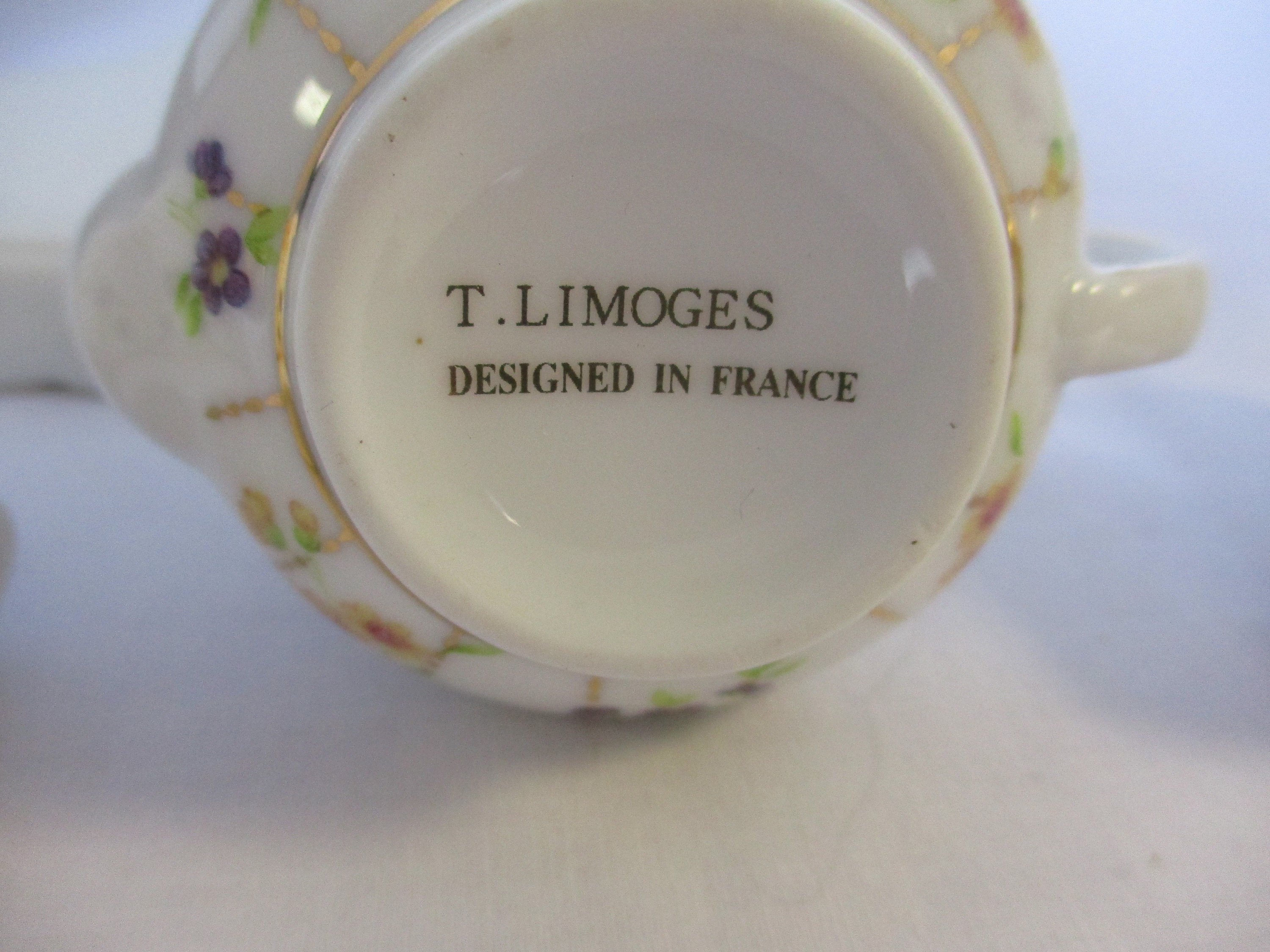 Vintage T Limoges Miniature Tea Set Etsy