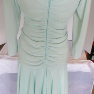 Vintage Wedding Guest Dress, Mint Green Beaded image 5