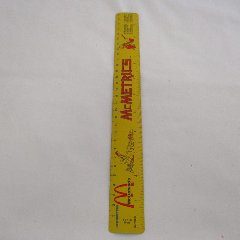 McDonalds Restaurant, Vintage McMetrics Ruler, Retro Collectible Memorabilia image 8