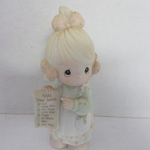 Vintage Precious Moments, Christmas Figurine ,Collectible Holiday Decoration, Gift for Kids & Collectors