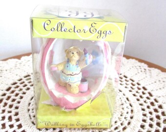 Muffy Vanderbear Collectors Egg, Vintage Easter Decor, Collectible Bunny Figurine Gift