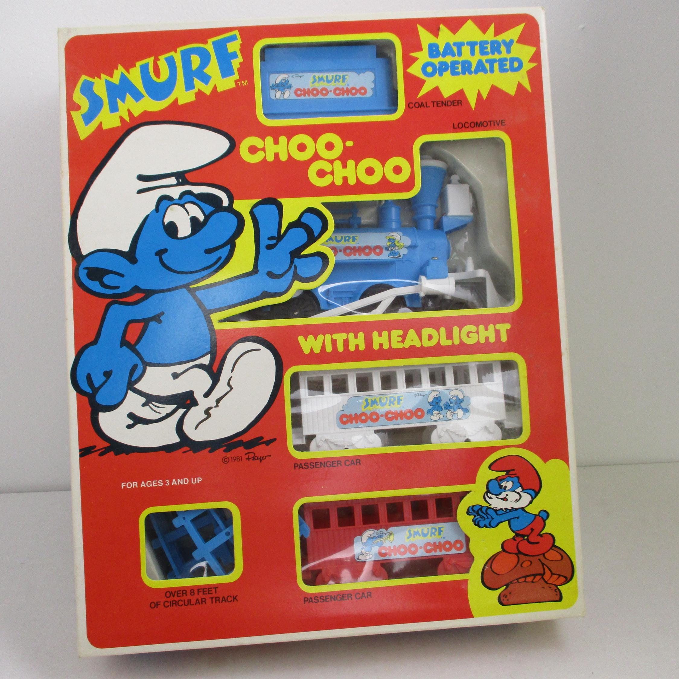 Vintage 1981 Smurf Choo-choo Train: Battery Operated Collectible
