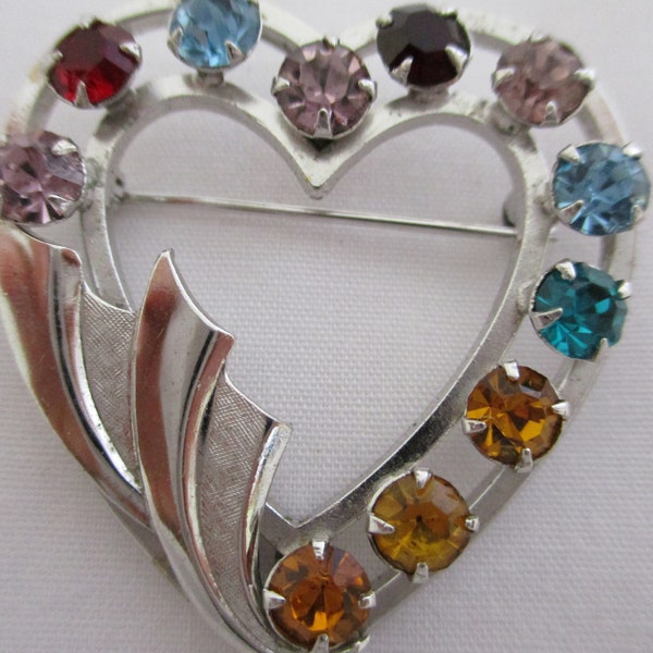 Vintage CATAMORE Heart Brooch/ Pin