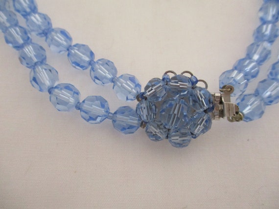 Vintage Marvella,Blue Crystal Bead Necklace - image 6