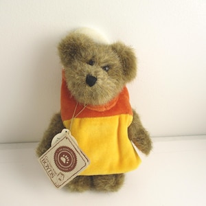 Vintage Boyds Bear Candy B. Corn Plush Bear, Collectible Halloween Toy, Soft Stuffed Animal