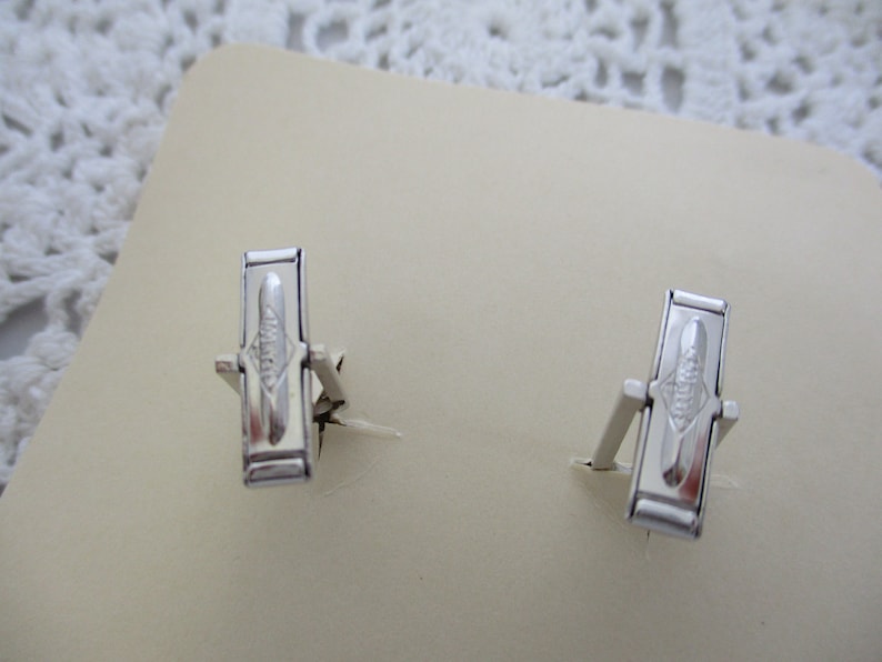 VINTAGE Sarah Coventry 1961 Silver tone Cuff links original box Olympic 2 sets