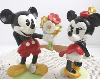 Vintage Goebel Mickey Minnie Mouse Figurines, Limited Edition W. Germany