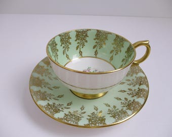 Vintage Bone China Tea Cup and Saucer Set, Made in England, Elegant Floral Pattern