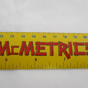 McDonalds Restaurant Vintage McMetrics Ruler Retro Collectible Memorabilia Toy Gift