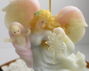 Vintage Seraphim Classics Angel Figurine - Celeste Light of the World Collectible Ornament