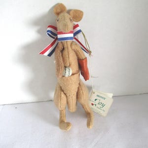 Vintage Felt Baseball Kangaroo Ornament, Midwest Cannon Falls, Retro Sports Decor Collectible Gift