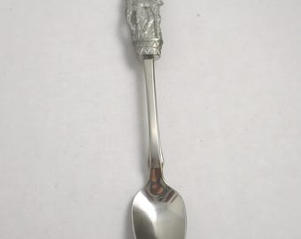 Vintage Seagull Pewter Baby Spoon: Stainless Steel Animal Design