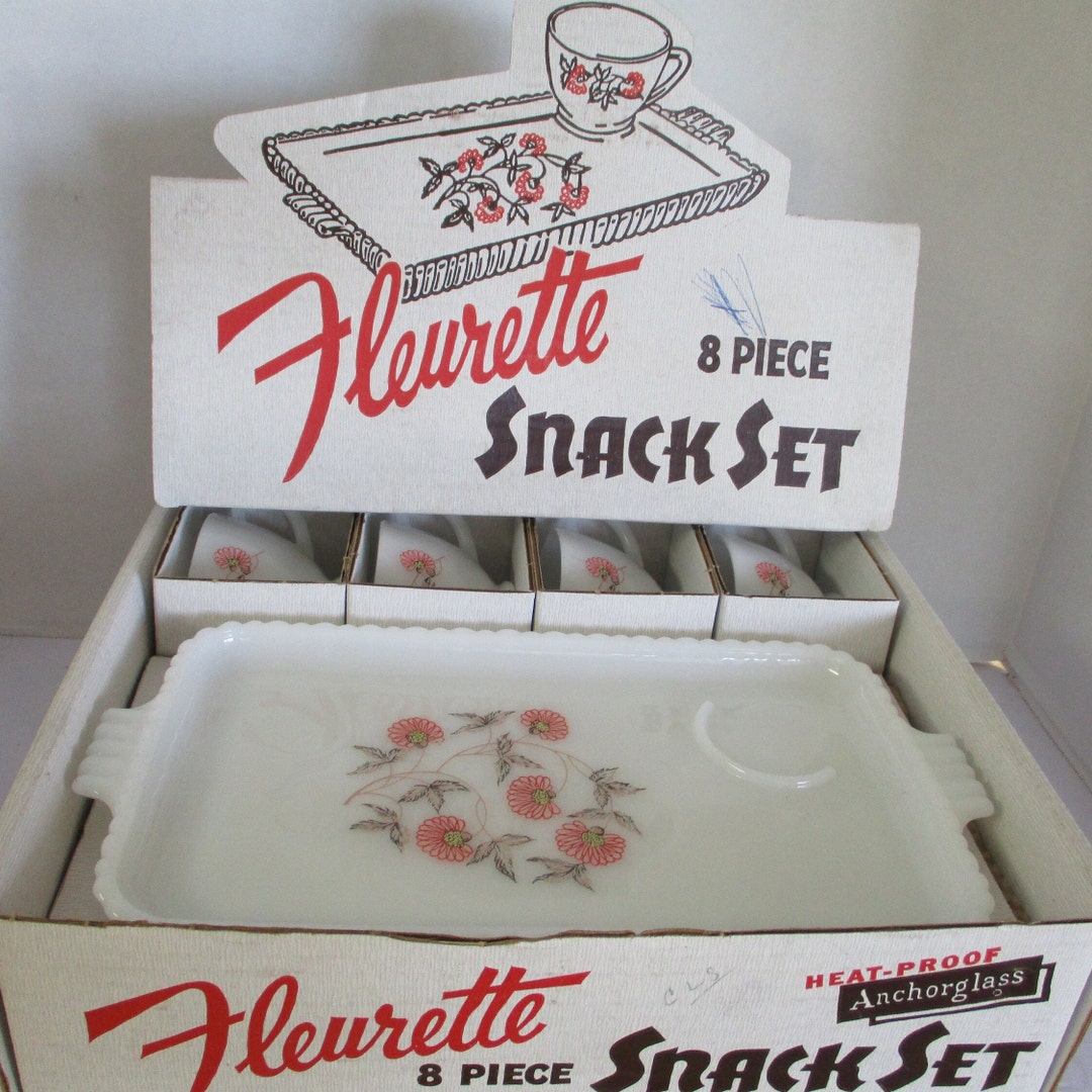Vintage Snack Set Fleurette New Old Stock Etsy