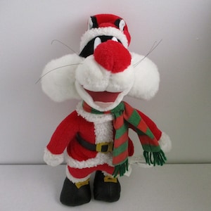 Sylvester Christmas Plush 1998 Retro Warner Brothers Holiday Toy Collectible Gift