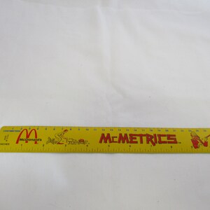 McDonalds Restaurant, Vintage McMetrics Ruler, Retro Collectible Memorabilia image 2