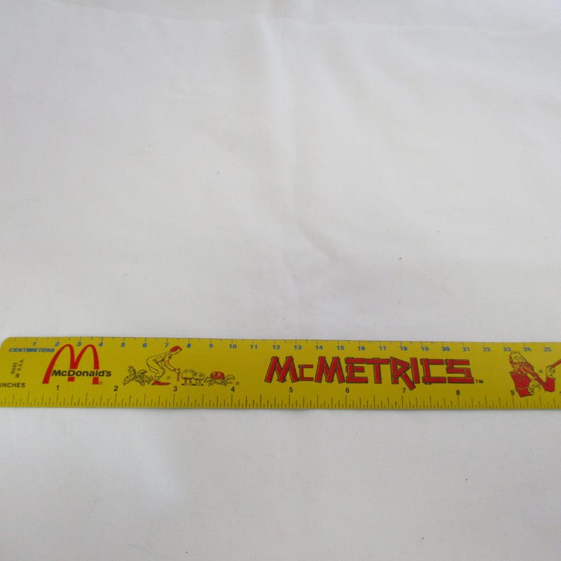 McDonalds Restaurant, Vintage McMetrics Ruler, Retro Collectible Memorabilia image 2