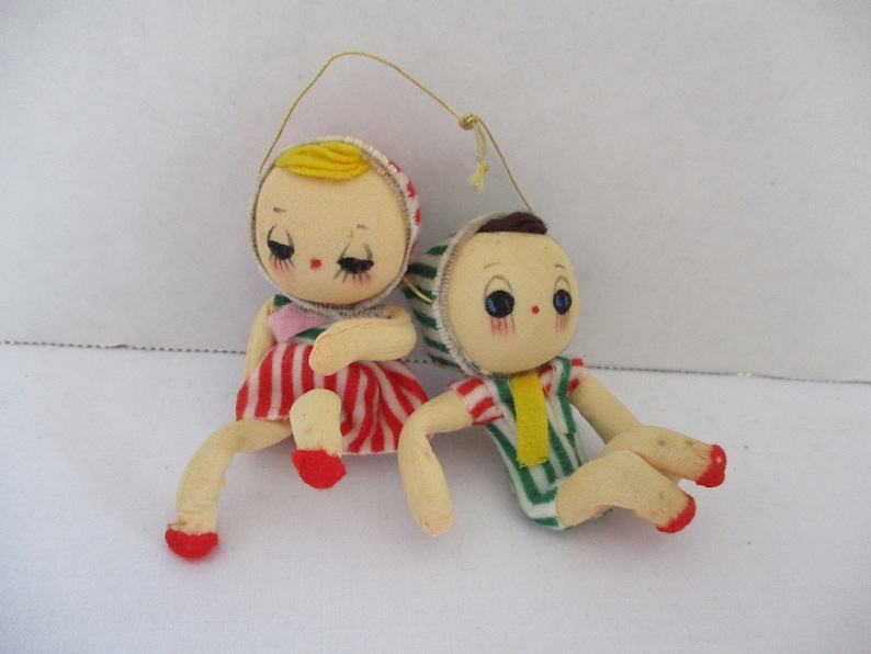 Vintage Pixietype Christmas Ornaments Etsy